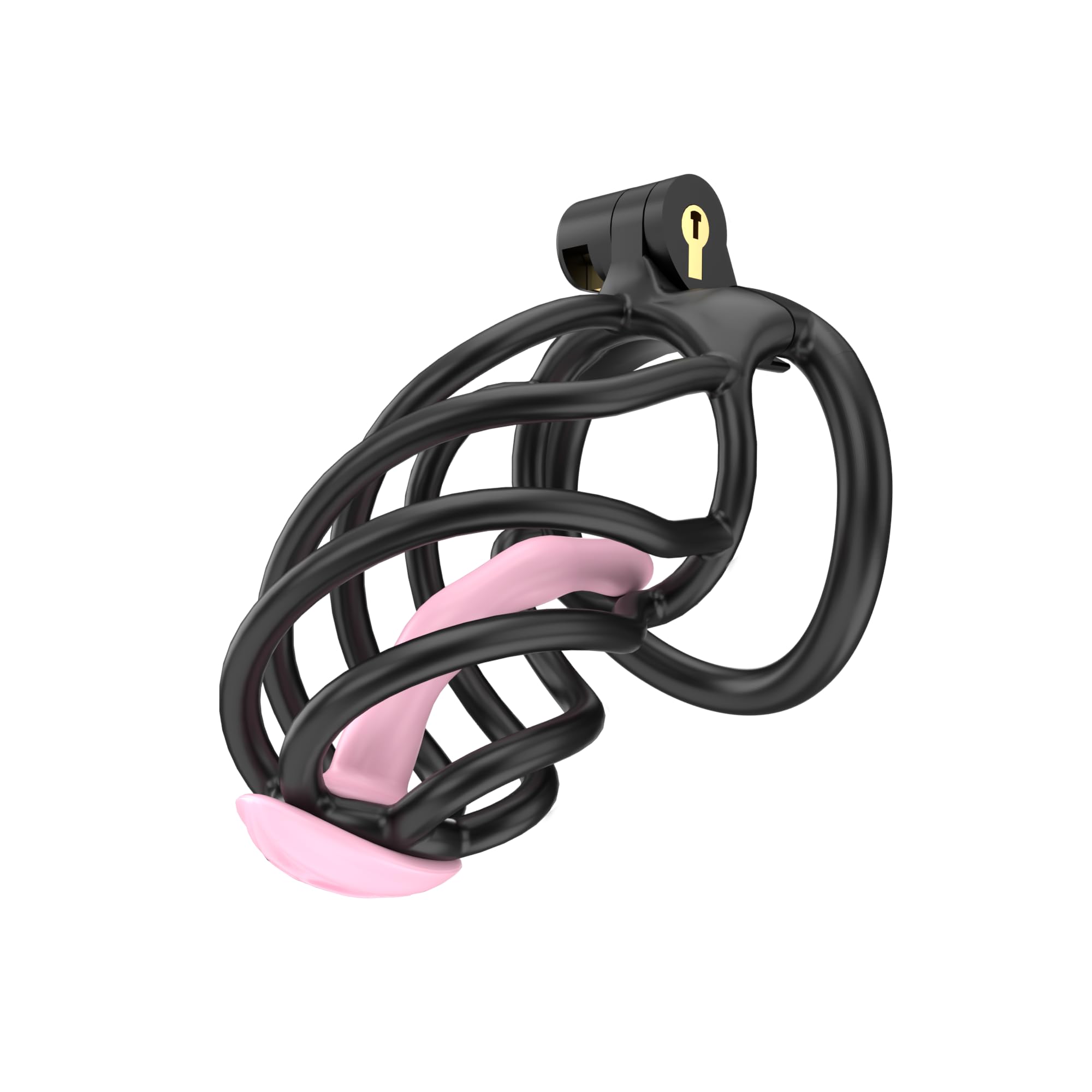 Spiral Chastity Device Yithuet Cobra 6 Resin Cock Cage, Black: Medium Medium Black