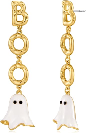 WOWORAMA Halloween Earrings Cute Pumpkin Earrings for Women Fun Crystal Pumpkin Stud Earrings Funny Smiling Face Pumpkin Drop Earrings Halloween Earrings Jewelry