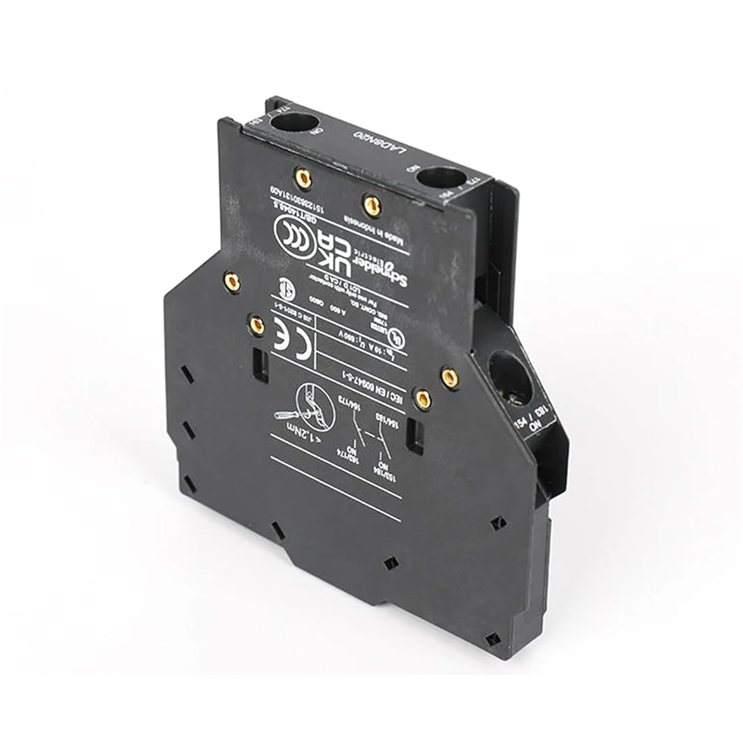 1PCS LAD8N11 1NO1NC LAD8N20 2NO Control Side Mounted Auxiliary Contact Module LAD8N Series Auxiliary Contacts(LAD8N20 2NO)