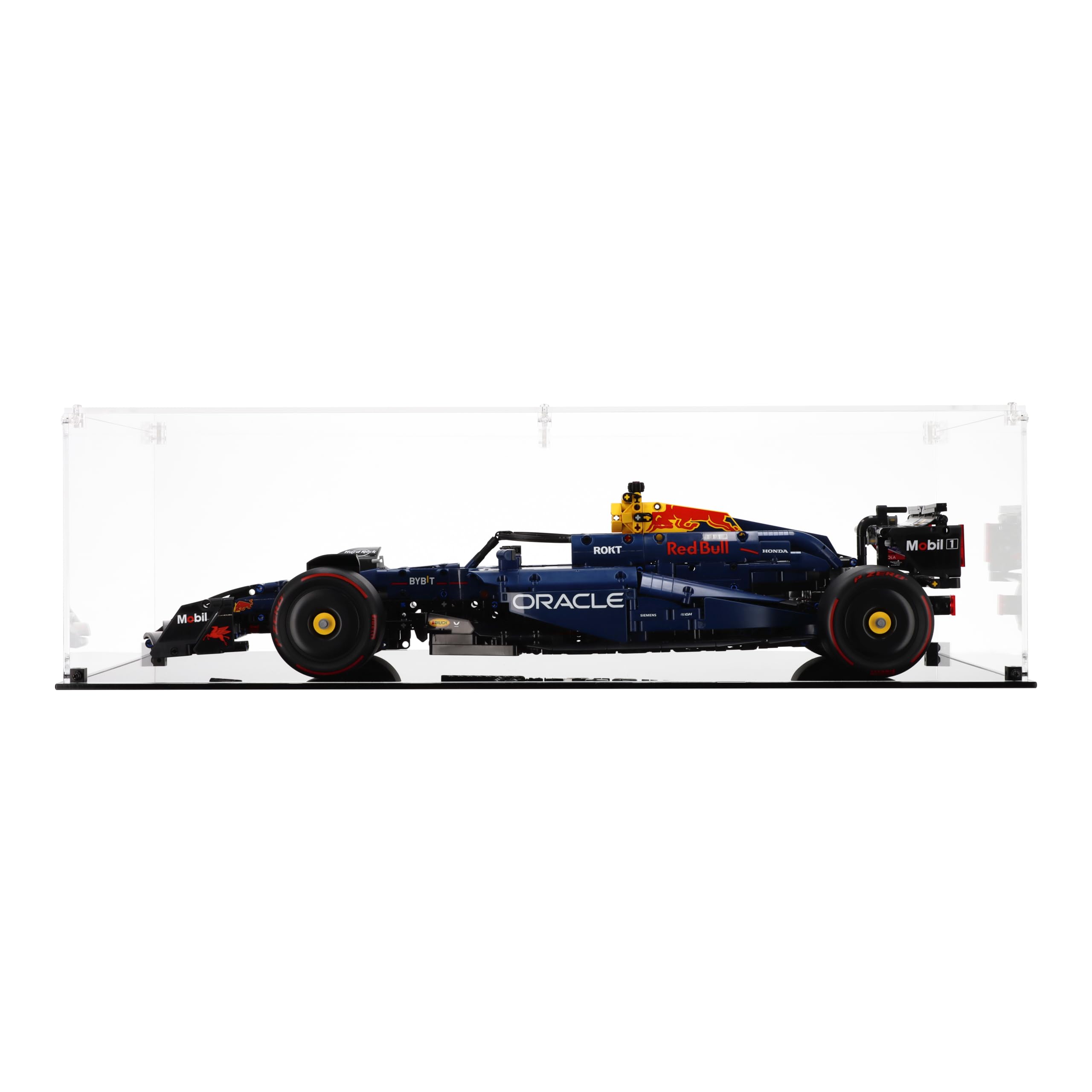 Plexico Clear Back Panel Display Case For Lego 42206 Oracle Red Bull Racing Rb20 F1 (Clear Back Panel)