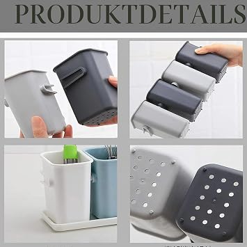 Kitchen Utensil Holder Storage & Organisation Kitchen Organiser Cutlery Basket Table Organiser Cutlery Holder Decorative Storage Container for Kitchen Utensils Home Accessories Made of Plastic