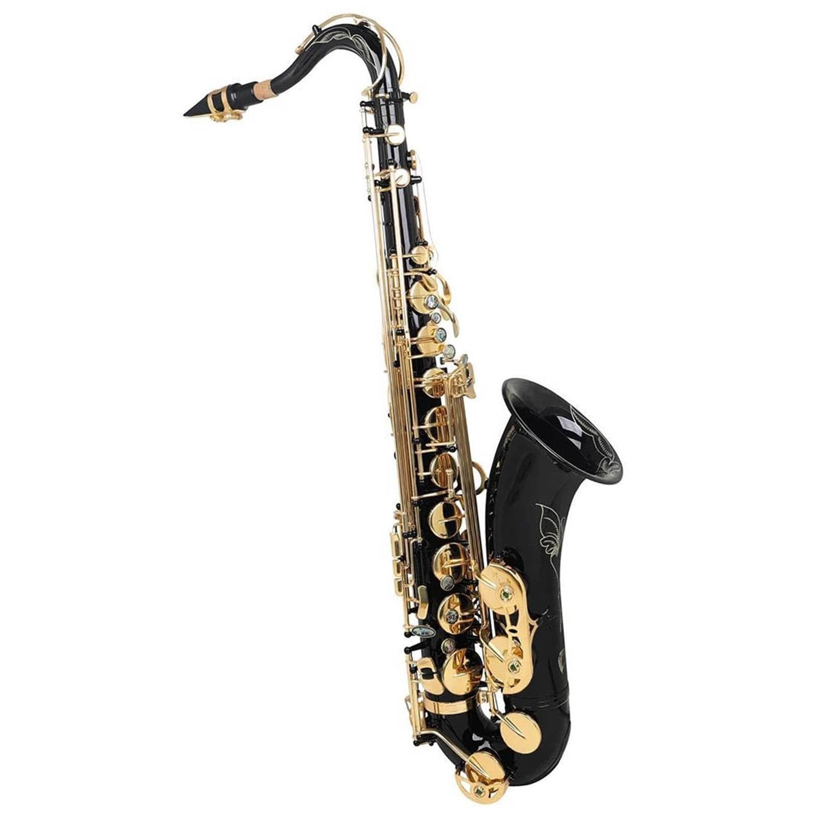 Saxophone Instruments De Musique Coffret Saxophone Ténor Sib Noir Or