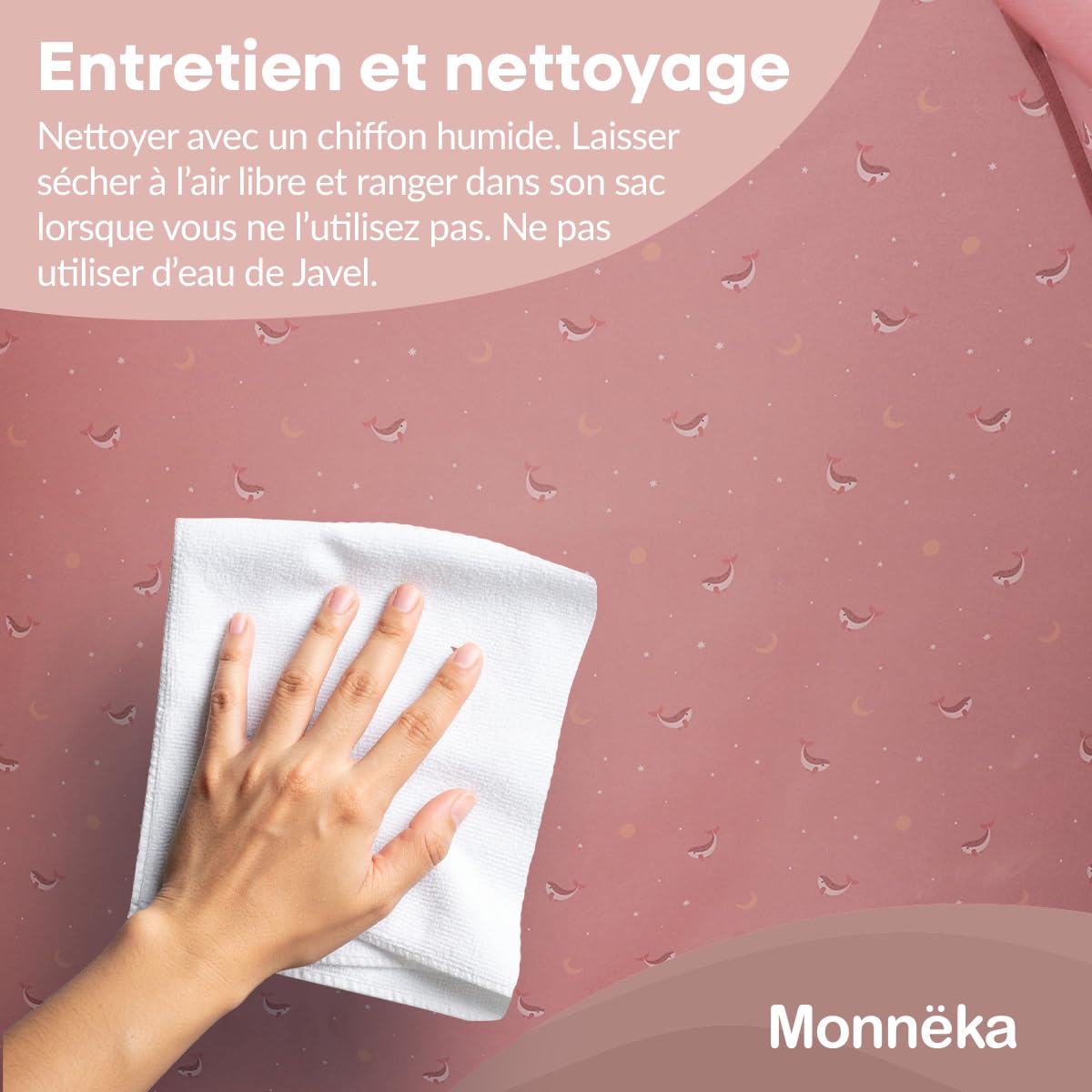 Tente de Plage pour Bébés UPF50+ avec Moustiquaire | Whale Pink