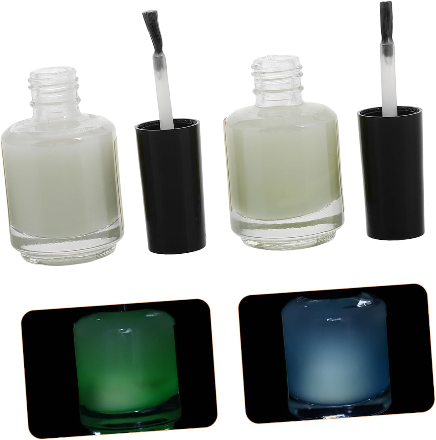POPETPOP 1 Neon Luminous Paint Kit Fluorescent Pigment for Canvas Fabric Night Decor Crafts