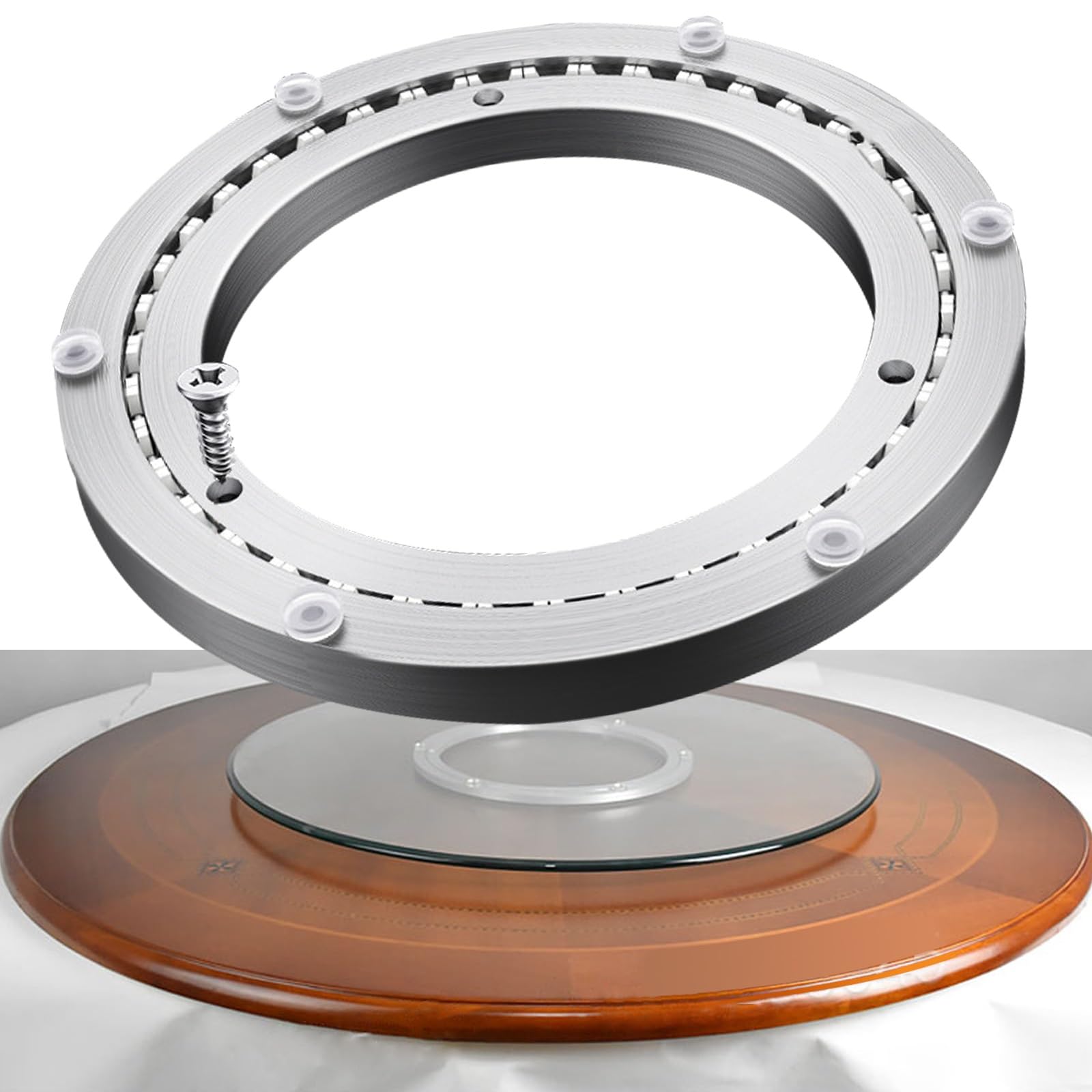 20cm,25cm,30cm,35cm,40cm,45cm,50cm,60cm,68cm,Leiser Drehteller Mit Drehgelenk, Lazy Susan Aus Aluminiumlegierung, Außergewöhnliche Haltbarkeit, 360°-Drehung(680mm (27 inches))