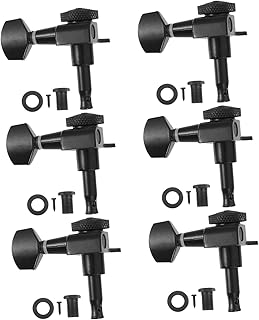 Abaodam Clavijas de Afinación para Guitarra Acústica Y Eléctrica Totalmente Cerradas con Bloqueo de Cuerdas Juego de 6 Color