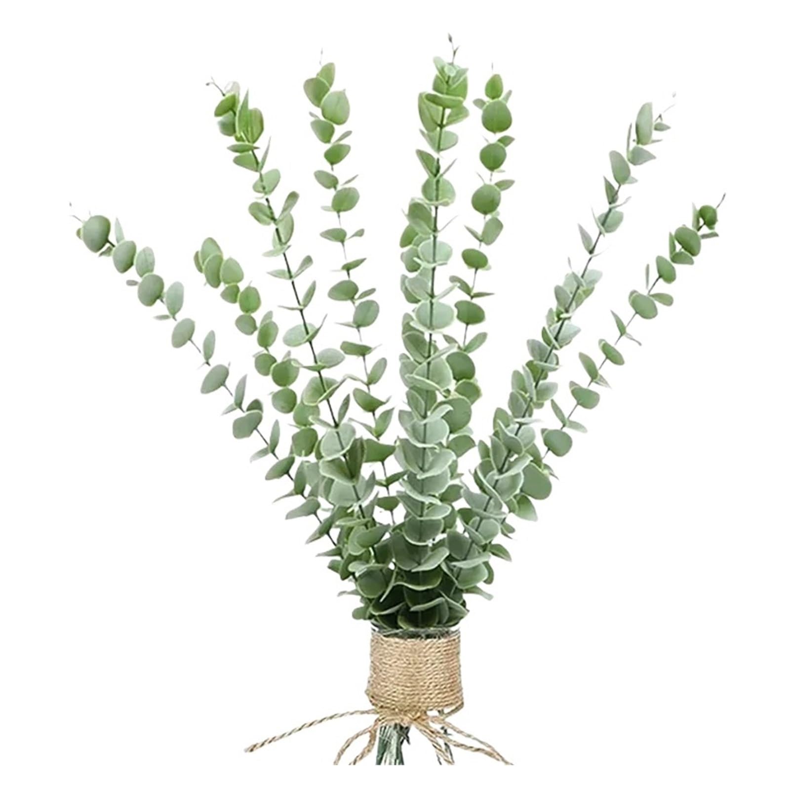 YGLEEULI Artificial Foliage Stems 36/10PCS Artificial Eucalyptus Stems Green Leaves Fake Plants Home Flowers Bouquet Wedding Centerpiece Decoration(12PCS-Light Green(A))
