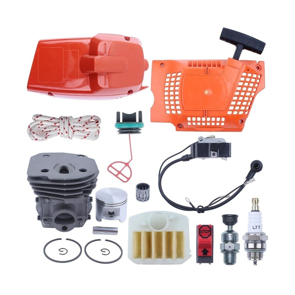 Scie 350 et 346XP en panne ? Kit cylindre 45mm avec lanceur et bobine pour réparer votre machine
