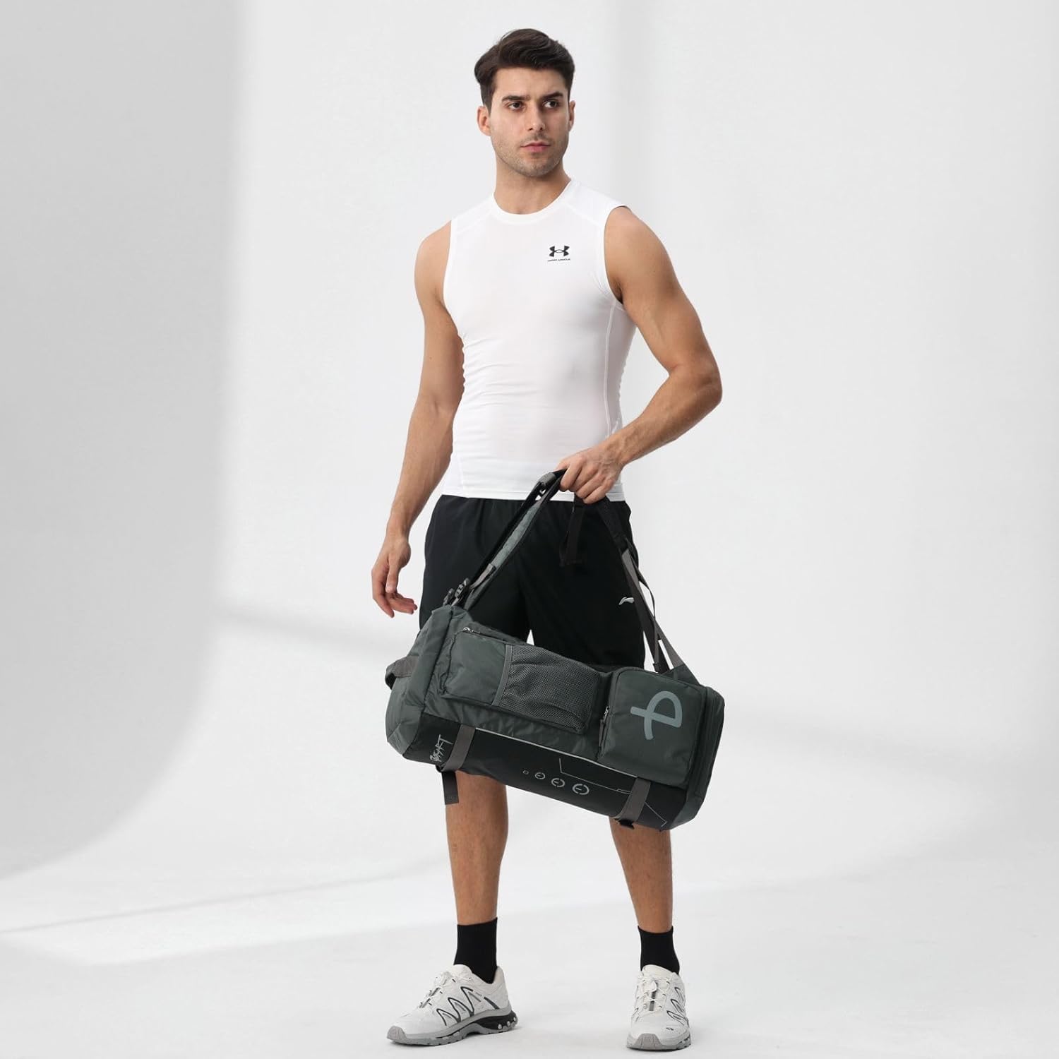 BESMART 2 in 1 Convertible Gym Duffel Bags with Shoes Compartment - 40L Waterproof Extra Large Workout Backpack for Gym Men, Heavy Duty Sports Duffle Backpacks for Travel, Hiking, Camping, Carry On - Image 2