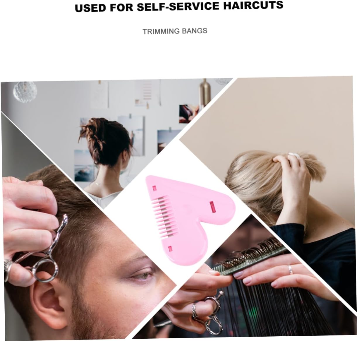 Double Comb Hair Trimmer Women Hair Brush for Bangs Styling Tool Boys and Girls