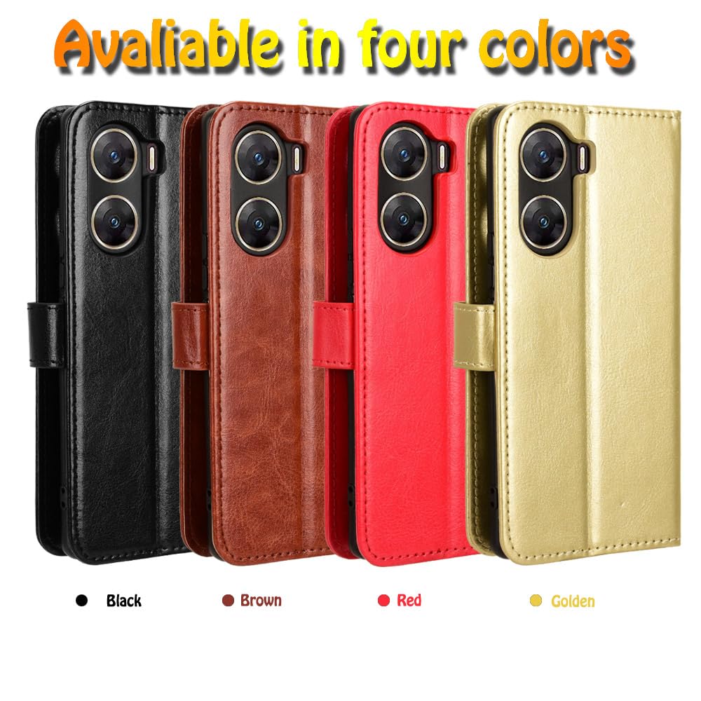 EASSGU Custodia per VIVO Y19S (6.68 Inches) Flip Folio Cover Magnetica per Telefono in Pelle con 3 Slot per Schede 1 Portafoglio, Case - Viola Chiaro
