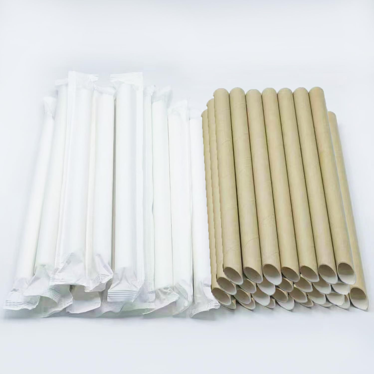 Biologisch abbaubare scharfe Trinkpapier Strohhalme für Boba Bubble Tea, Milchsh Biologisch abbaubare scharfe Trinkpapier Strohhalme für Boba Bubble Tea, Milchsh
