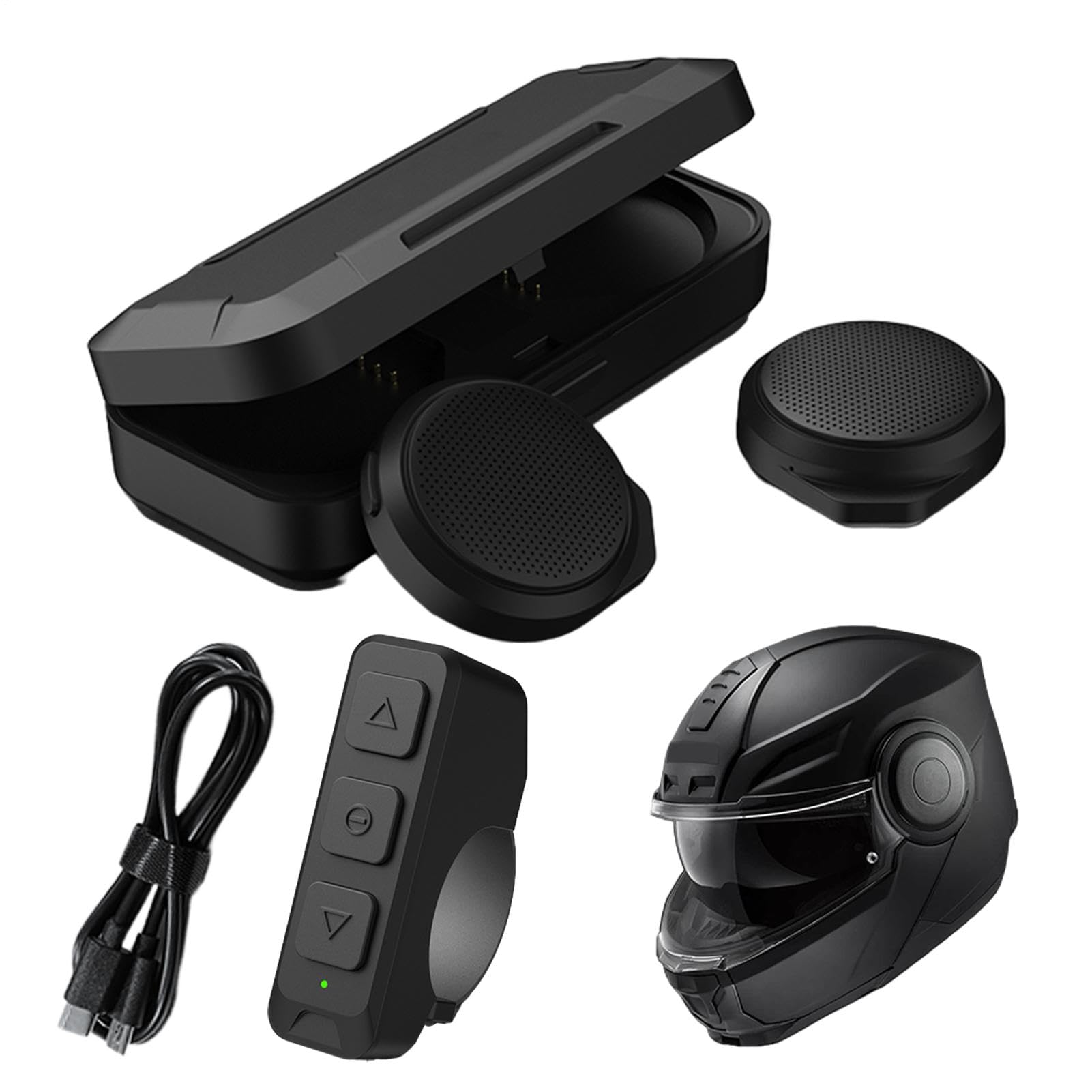 interfono rigido – Cuffie intercom per moto, comunicatore vocale per moto, dispositivo di comunicazione per casco, kit audio casco, cuffie hard hat, di comunicazione per casco rigido