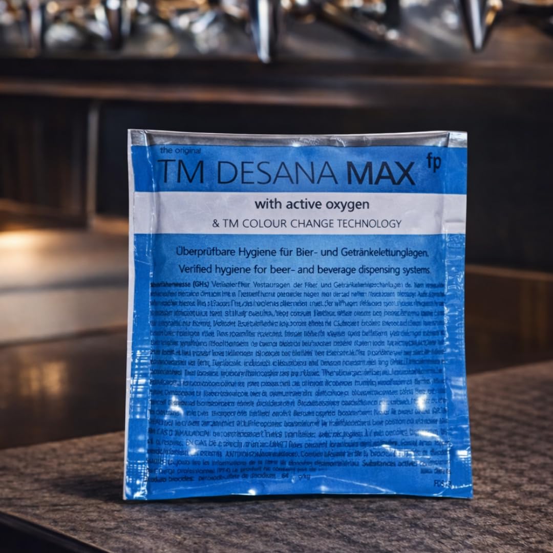 TM Desana Max fp Lot de 30 nettoyants pour conduites de bière, tireuse à bière, accessoires et récipients de nettoyage Bleu 45 g