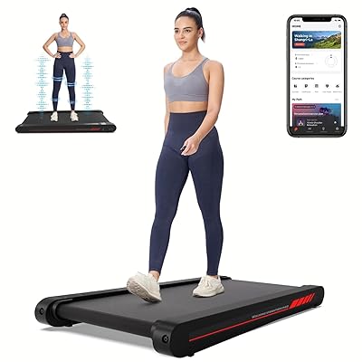 Sperax Walking Treadmill Pad with APP, 3 in 1 Under Desk Treadmill, 400W Low Noise Walking Vibration Pad with Remote Control,Portable Treadmills for Home Office