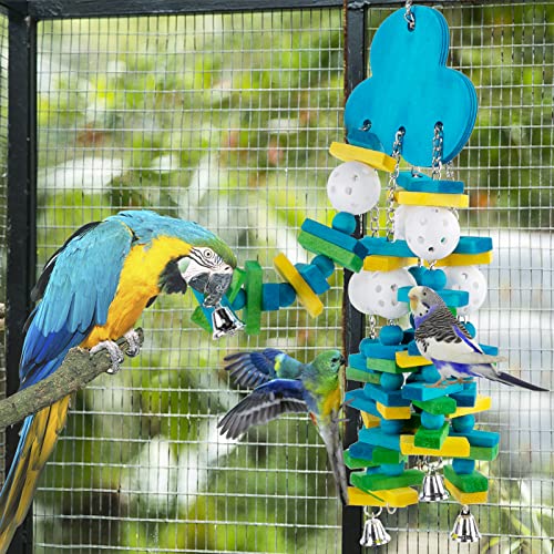 image for MEWTOGO Parrot Toys for Large Birds, Parrots Chew Toy Gift with Colorf
