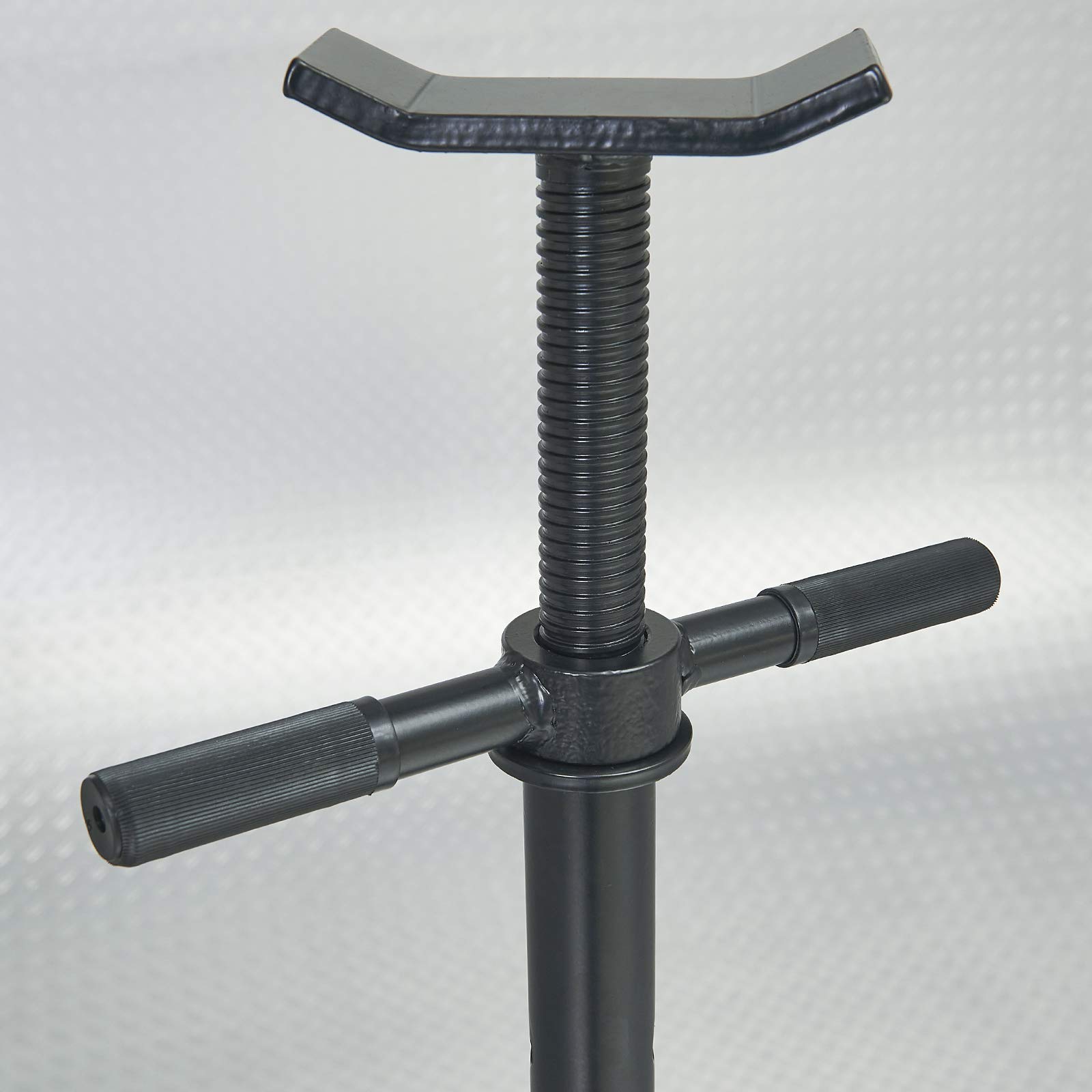 Datona Spindel Unterstellbock 2 Tonnen für Auto Hebebühne und Scherenhebebühne höhenverstellbar 120 bis 190 cm mit Sicherungsbolzen Clip und geschweißter Stahlkonstruktion 1 Stück | 2 Tonnen pro Stück, 120 bis 190 cm, Spindel, Sicherungsbolzen