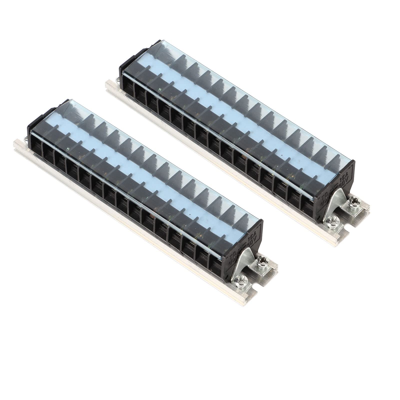 Screw Terminal Block, Waterproof Easy Connect Terminal Block 660V 15A for Power Distribution Systems (T1515)