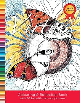 Paperback Virtues Colouring and Reflection Book: with 40 beautiful animal pictures Book