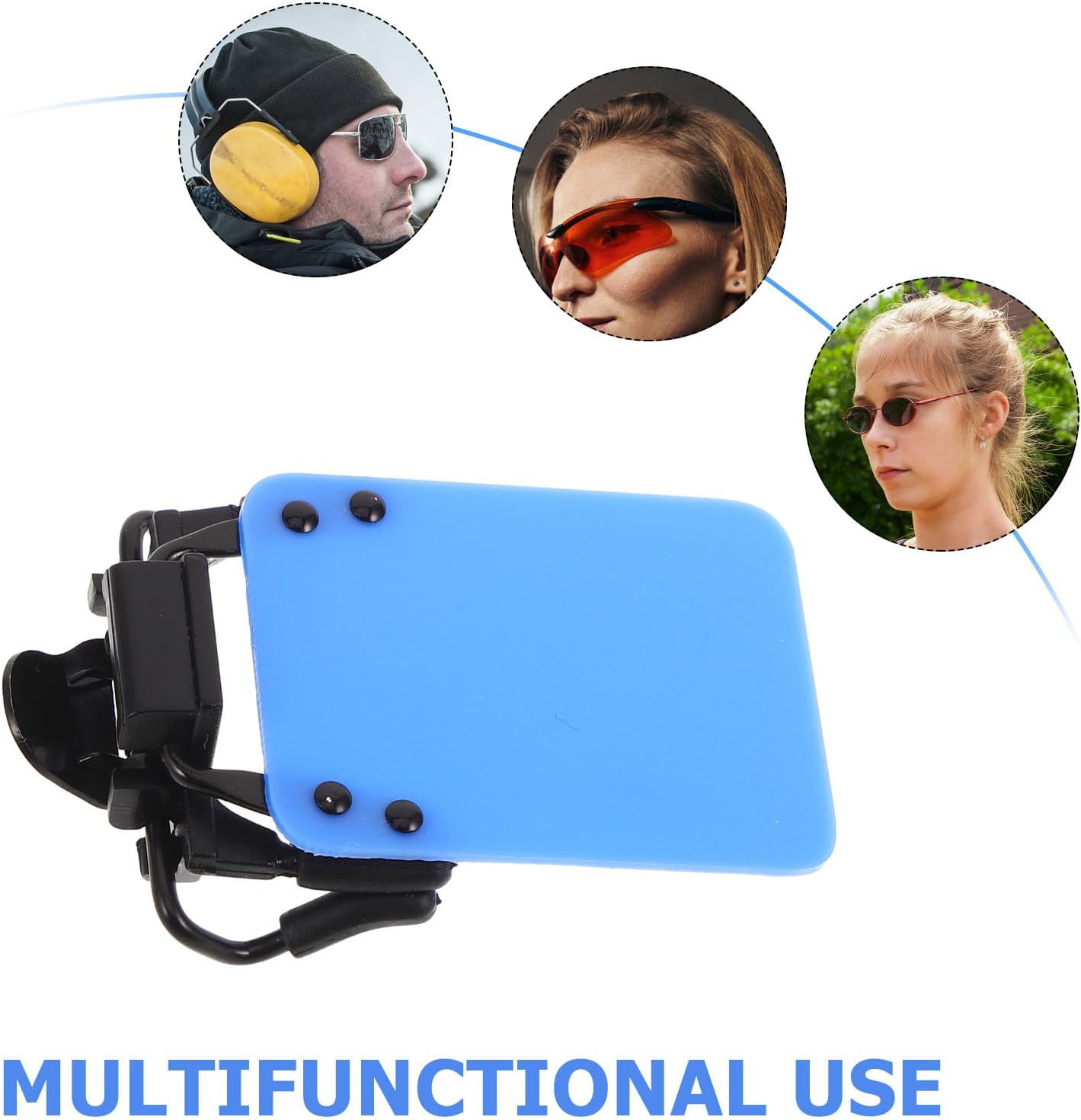 Adjustable Clip on Eye Patch with Impact Resistant Abs Material and UV Protection, Lightweight Design for Outdoors and Competition Shooting Precision