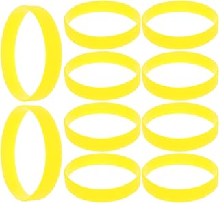 UKCOCO Pulsera de Silicona Pulseras elásticas Unisex para de Moda Boda Estirar Brazalete elástico Correas Decorativas de Silicona Pulseras Festival de Musica Gel de sílice Black