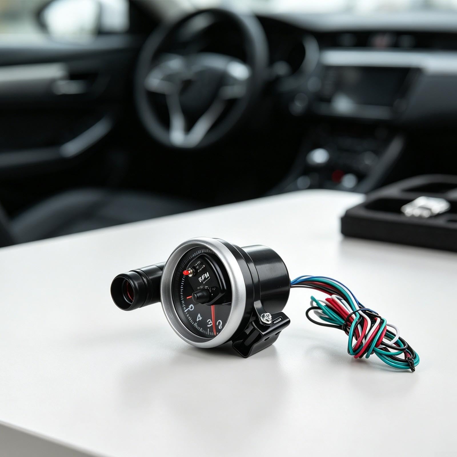 Contagiri LED 5 Pollici 10000RPM 12V Auto Display Alluminio Nero