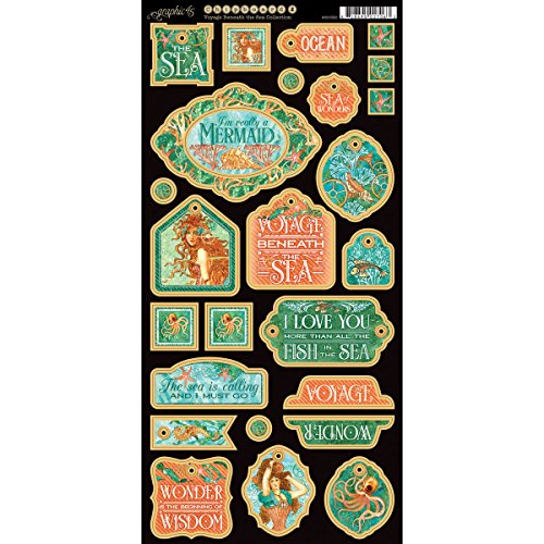 Graphic 45 Voyage Beneath The Sea Decorative Chipboard