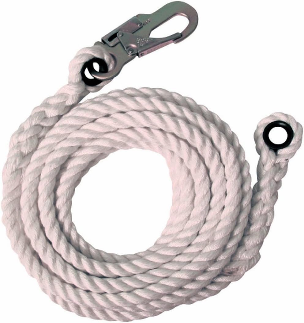 Fall Tech 8175 75Feet Vertical Lifeline with Snap Hook and Thimble End