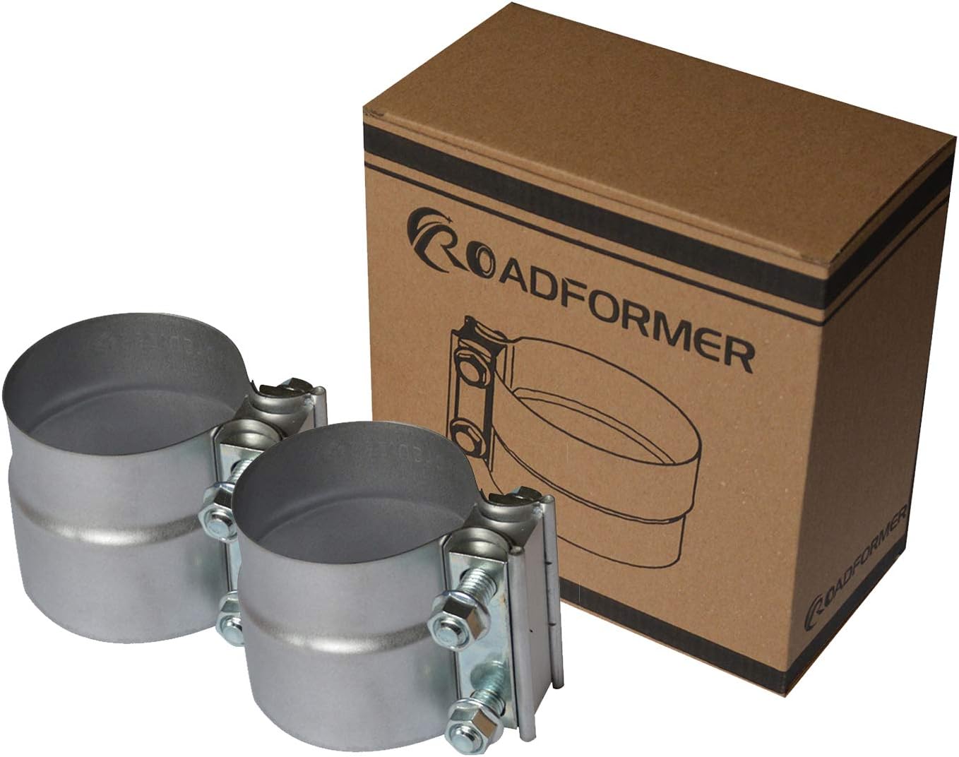 Roadformer 3" Lap Joint Exhaust Band Clamp Preformed Aluminized Steel (2 Pack)