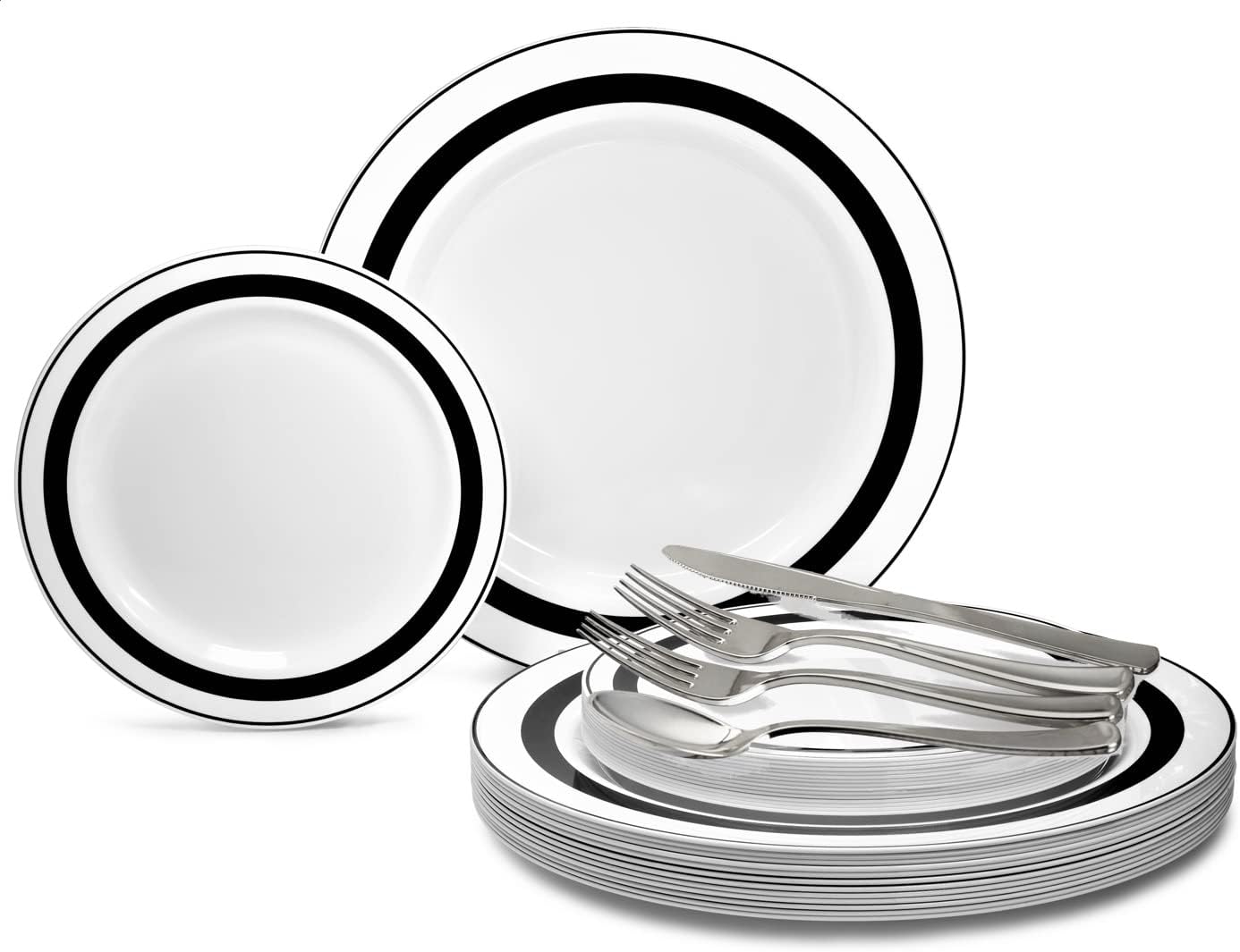 " OCCASIONS " 150pcs set (25 Guests)Wedding Plastic Plates