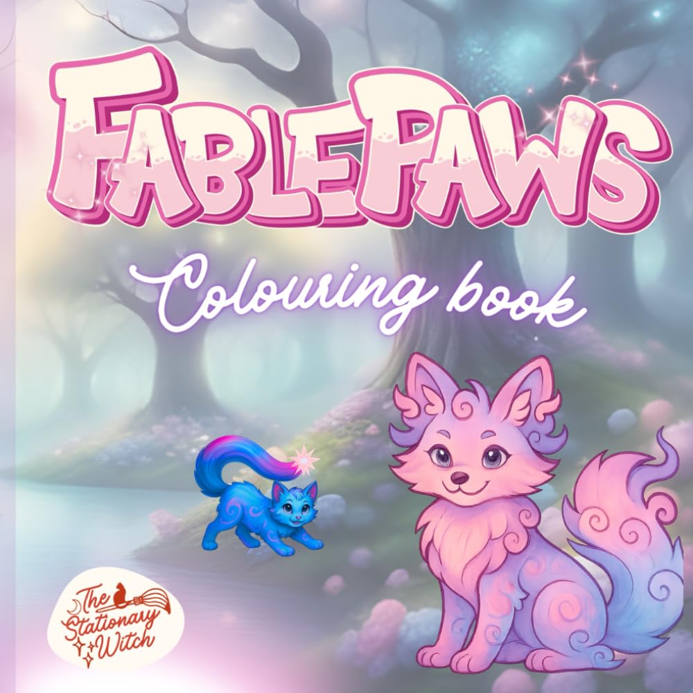 Fantasy Colouring Book - FablePaws: A Whimsical Colouring Adventure for Creative Kids