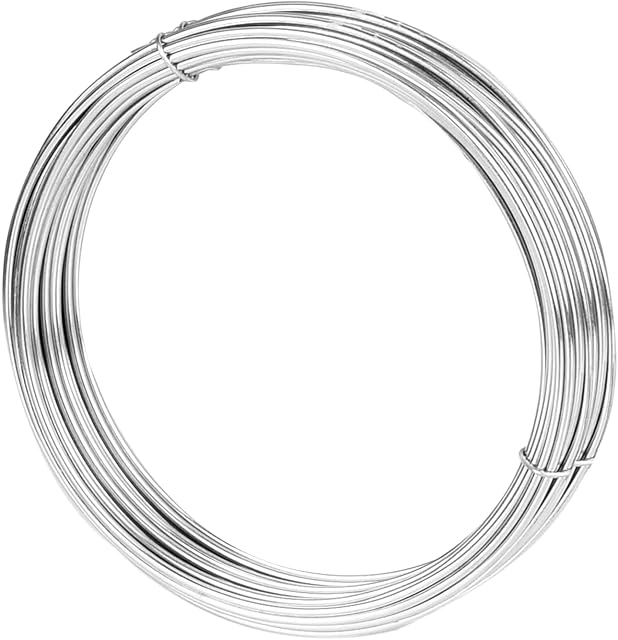 TooTaci 10M Stainless Steel Wire,1.5mm Bendable Craft Silver Stainless Steel Wire, Matel Wire Hanging Wire for Garden,Model Sculpting,Crafting