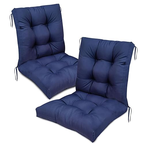 Outdoor Wicker Chair Cushions Set of 2 Waterproof Replacement High
