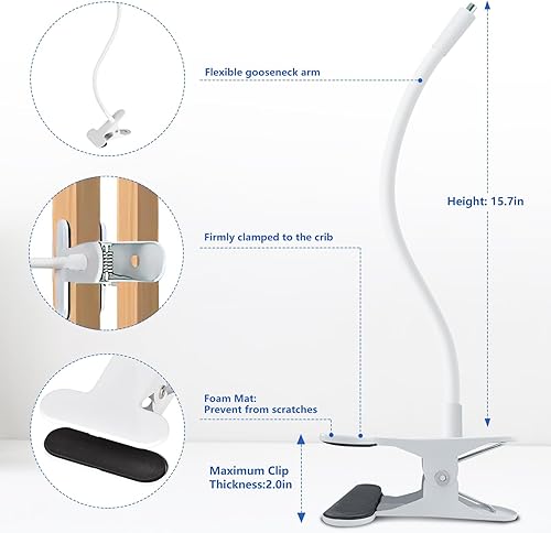 Miniatura 7 de Soporte flexible para monitor de bebé compatible con Infant Optics DXR-8 Pro, Nanit Pro, Owlet, Eufy, HelloBaby, Motorola, Vtimes, Arenti, VTech,