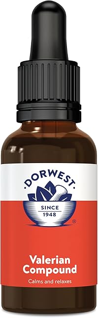 Dorwest Valerian Compound for Dogs and Cats, 30ml, Fast Dog Calming Liquid Drops - Valerian for Dogs, Non-Drowsy