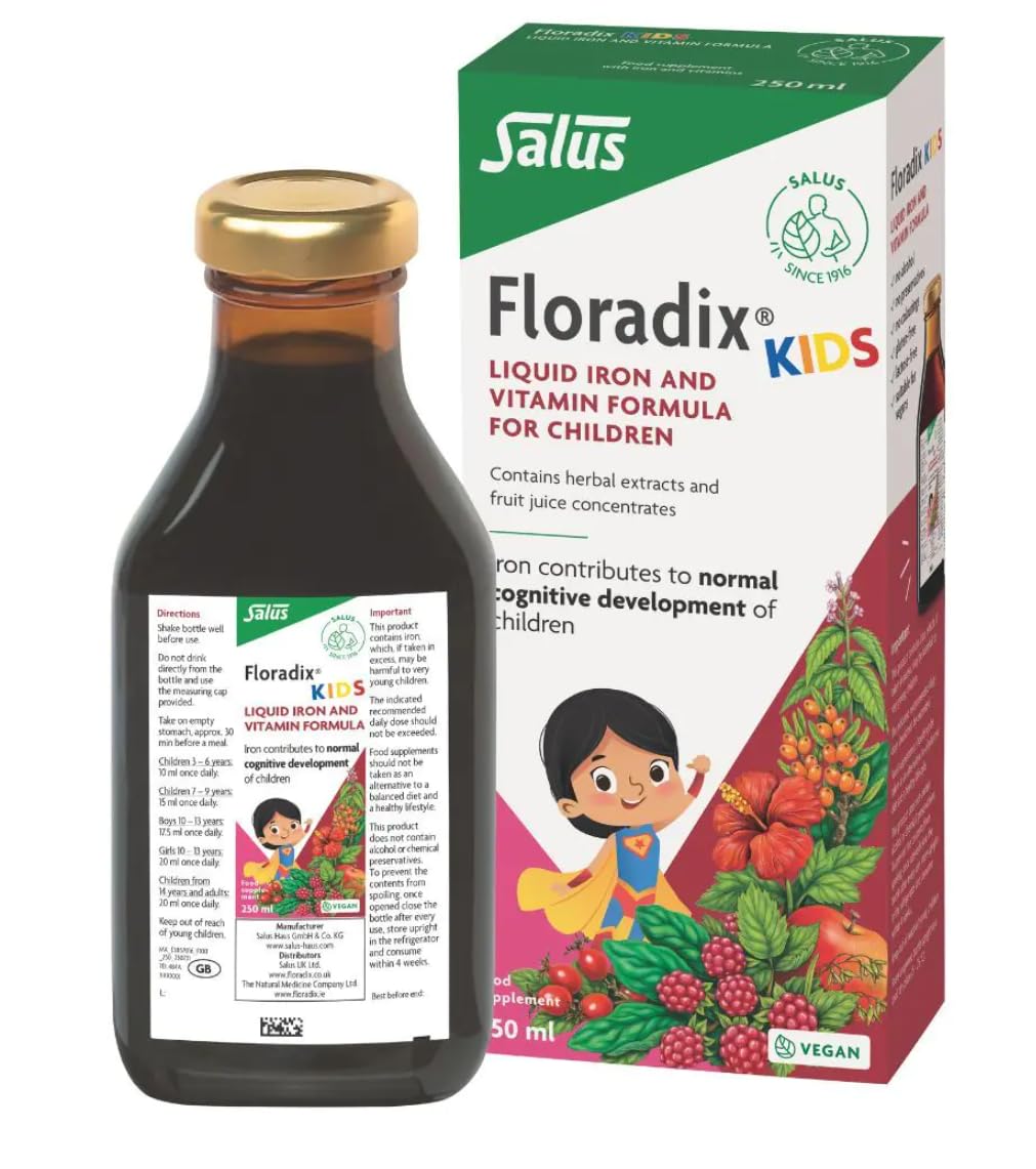 Fer liquide pour enfants sans gluten, sans lactose, 250 ml