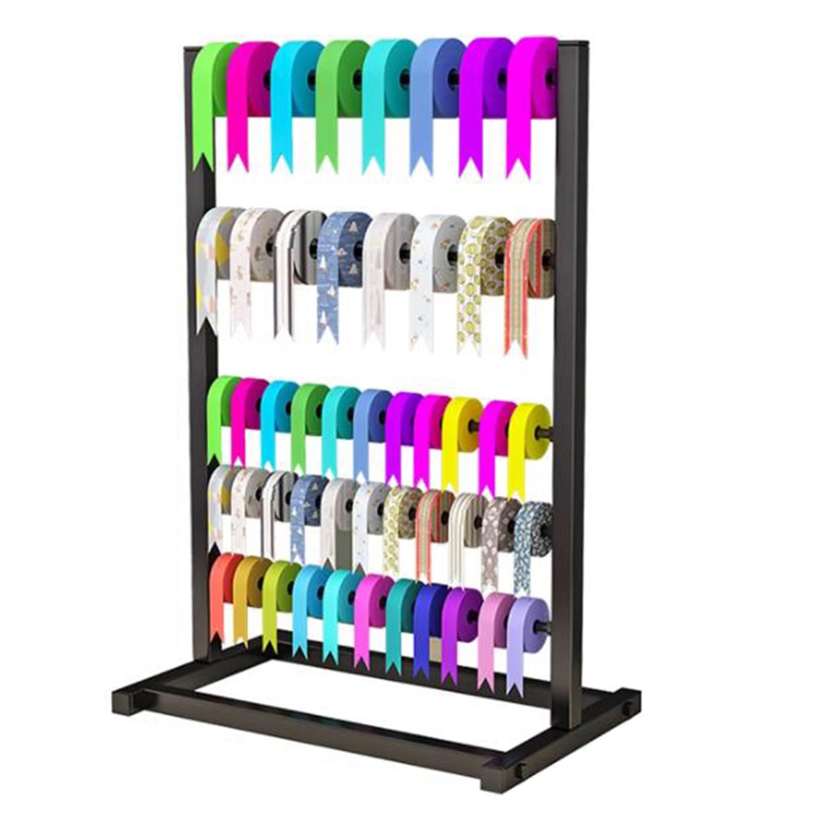Estante de alambre para carretes, estante para cintas, organizador de pañuelos de metal, soporte para cinturones, toallas, para salas de manualidades, tiendas minoristas de flores, soporte para pape