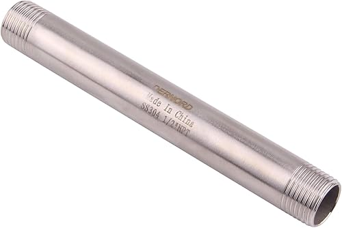 Miniatura 64 de 1/2" X 1/2" NPT Macho NPT Acero Inoxidable 304 Acoplamiento De Tubo De Acoplamiento De Acoplamiento De Tubo De Montaje 4" Longitud