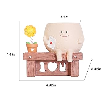 Amazon.com : NINIPAPA Funny Face Flower Pots Cute Plant Pot