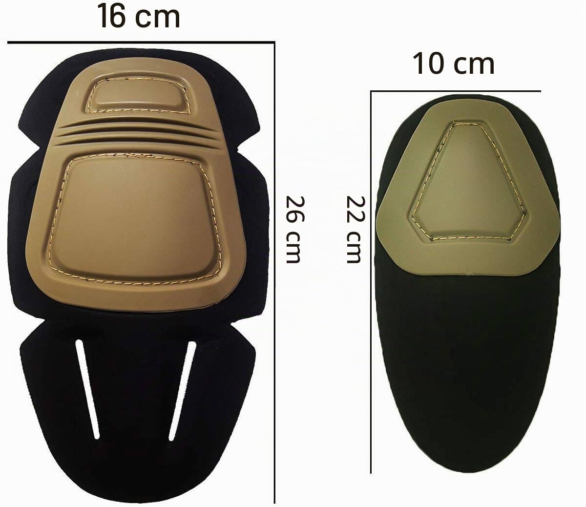 ATAIRSOFT WorldShopping4U Militaire Paintball Elbow Knee Pads Airsoft Combat de Protection Set Équipement de sécurité (DE)