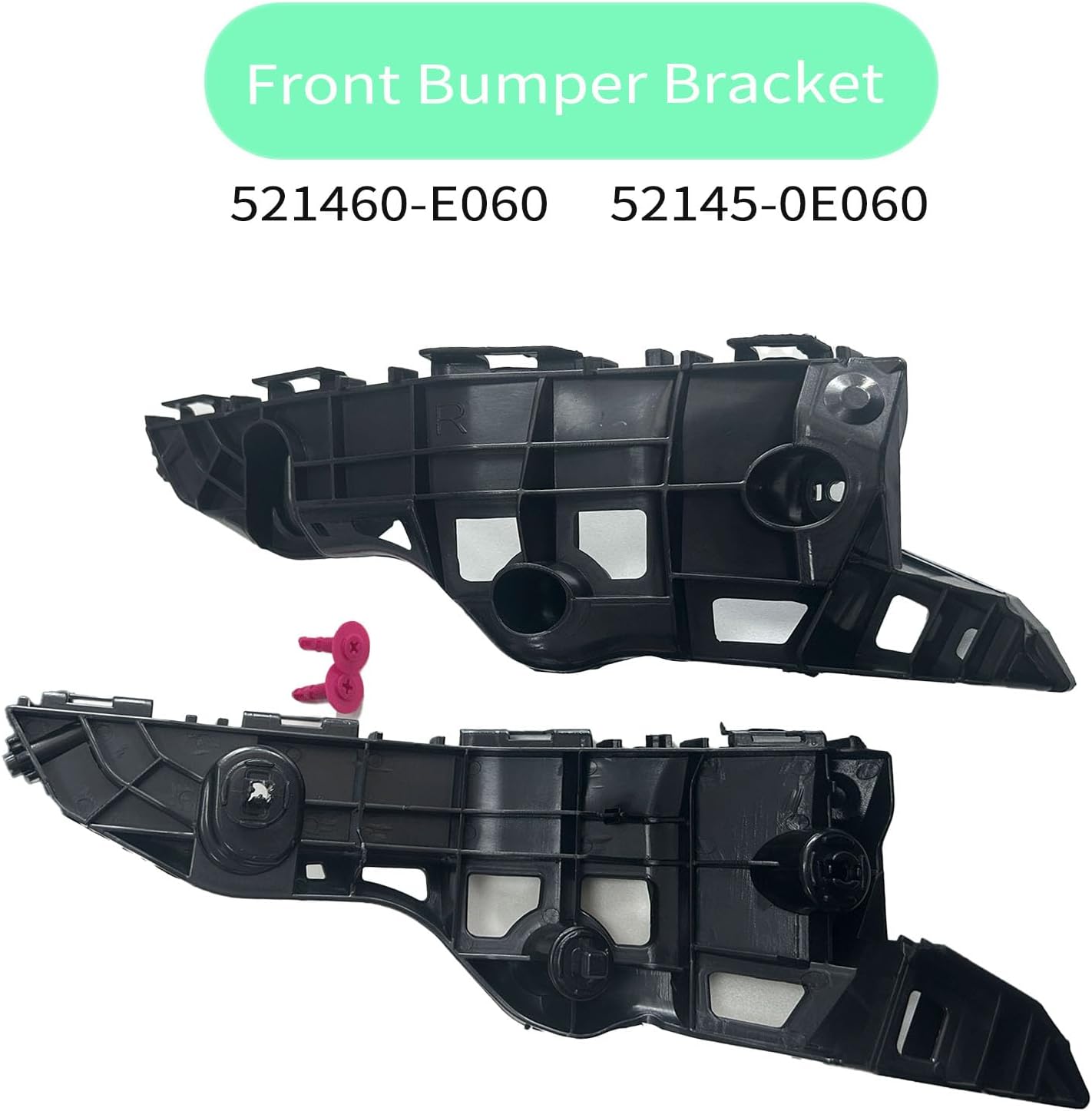 521450E080 521460E060Front Left & Right Side Bumper Bracket Retainer Bumper Holder For Highlander 2014-2019 52145-0E080 52146-0E060 2 PCS
