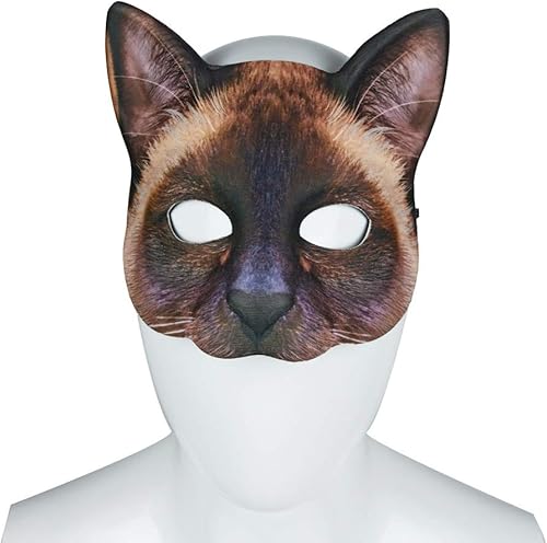 Miniatura 2 de Aiffort 1 máscara de gato realista de Halloween, máscara de gato para Halloween, Navidad, Pascua, accesorio de fiesta de disfraces