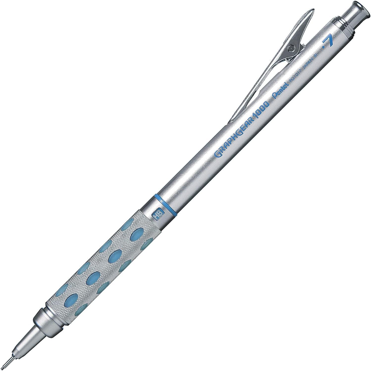 Graph Gear 1000 Mechanical Drafting Pencil + Ain HB/B/2B leads, original Black slim pen case (0.7mm)