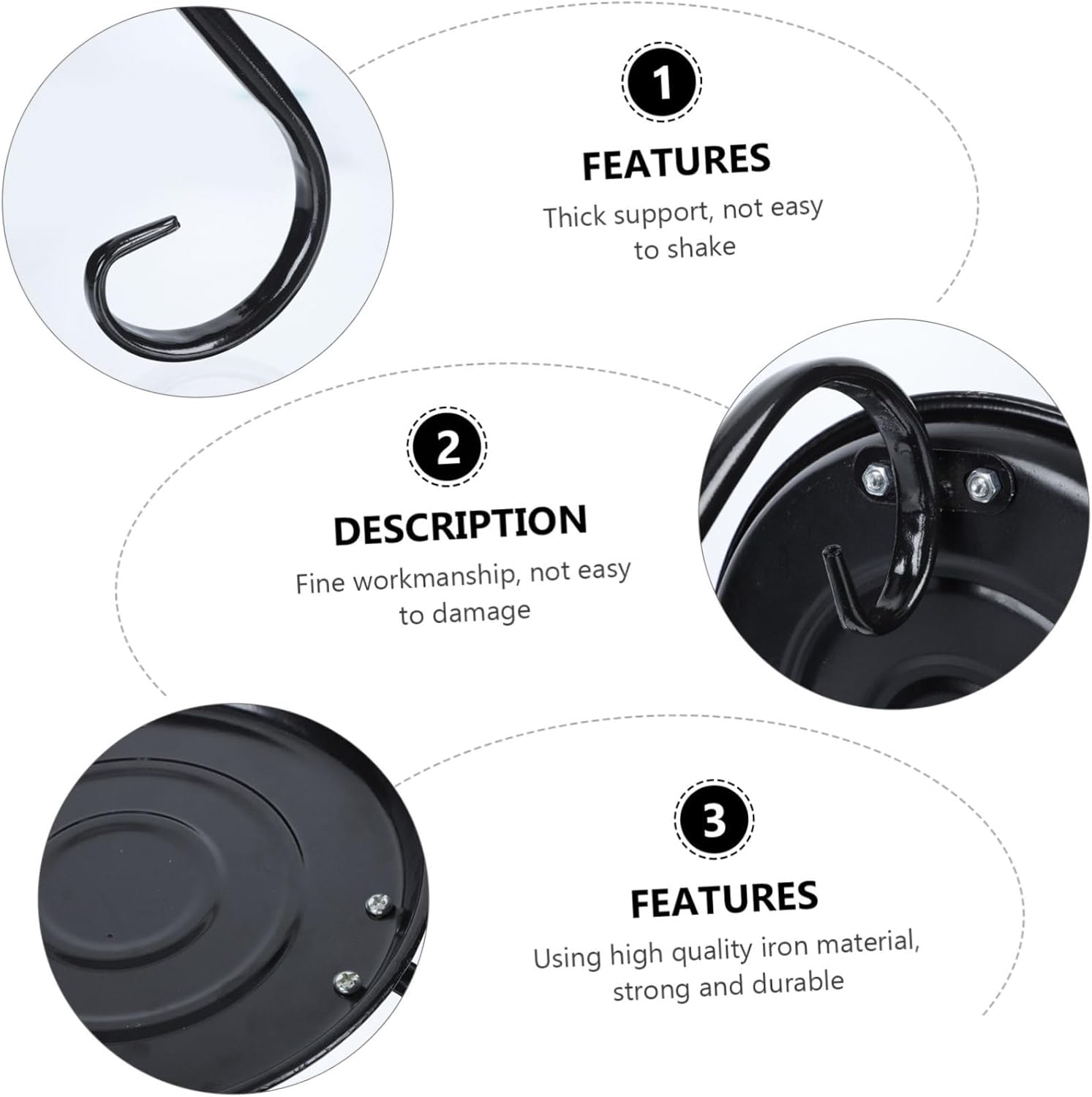 European Style Single-deck Iron Plant Stand for Small Flowerpots Decorative Flowerpot Holder Rack for Terrace Room Indoor Outdoor Display Shelf