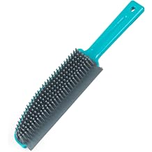 Beldray LA071590EU Plus+ TPR Upholstery Brush | Rubber Bristles Capture Dust and Dirt | Ideal for Homes with Pets | Turquoise/Grey, 25 x 5 x 3 cm