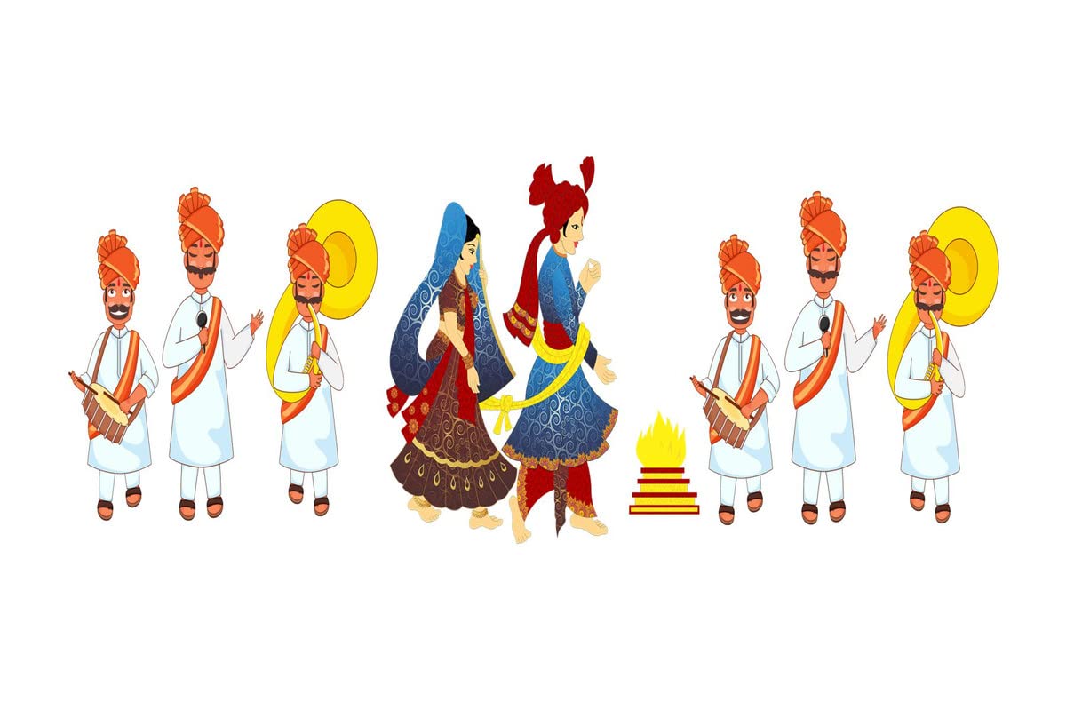 SK Graphics Seven Vows of a Hindu Wedding Wall Sticker (Multicolor Vinyl 50x120) (B0B5TRBB1R) Amazon Price History, Amazon Price Tracker