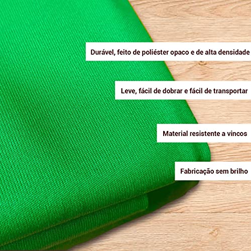 Fundo Chroma Key Verde em Tecido Oxford 2x2,80m para Estúdio Fotográfico