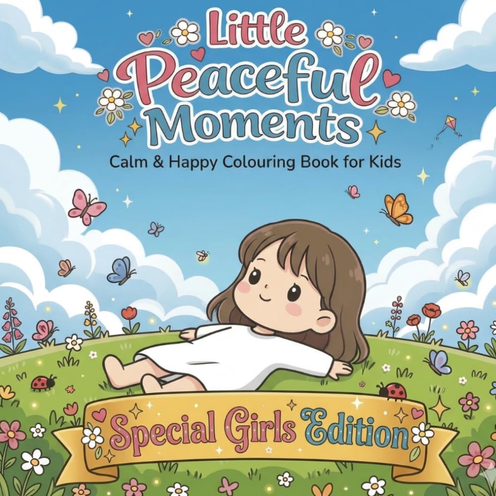 Little Peaceful Moments: Cute Cozy Colouring Book with Positive Quotes