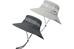 2 Pack Boonie Sun Hats for Men and Women: Superior Sun Protection for Outdoor Adventures