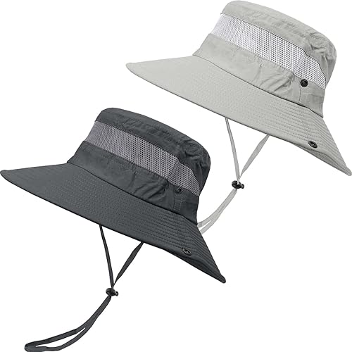 Miniatura 9 de 2 Pack Boonie Sun Hat for Men & Women with UV Protection UPF 50+ for Fishing,Hiking,& Gardening